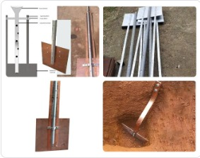 Plate earthing GI and copper